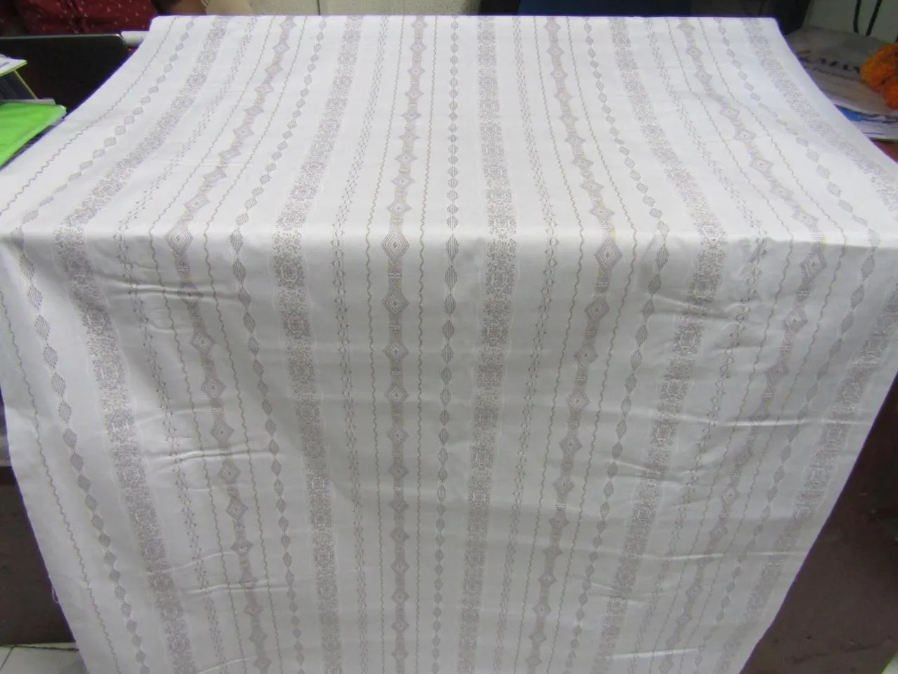 100% Cotton Rubber print fabric ivory color 36" wide [9006]