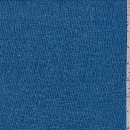 2 YD PC-Heather Blue Slubbed Baby French Terry Knit Fabric