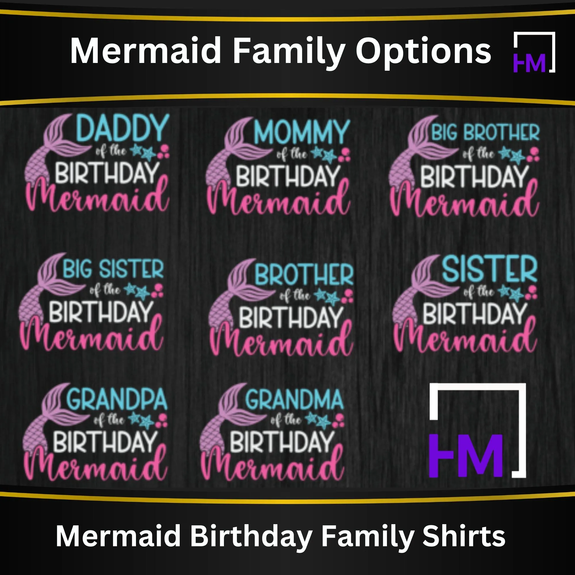 2nd Birthday Mermaid Family Party Shirt