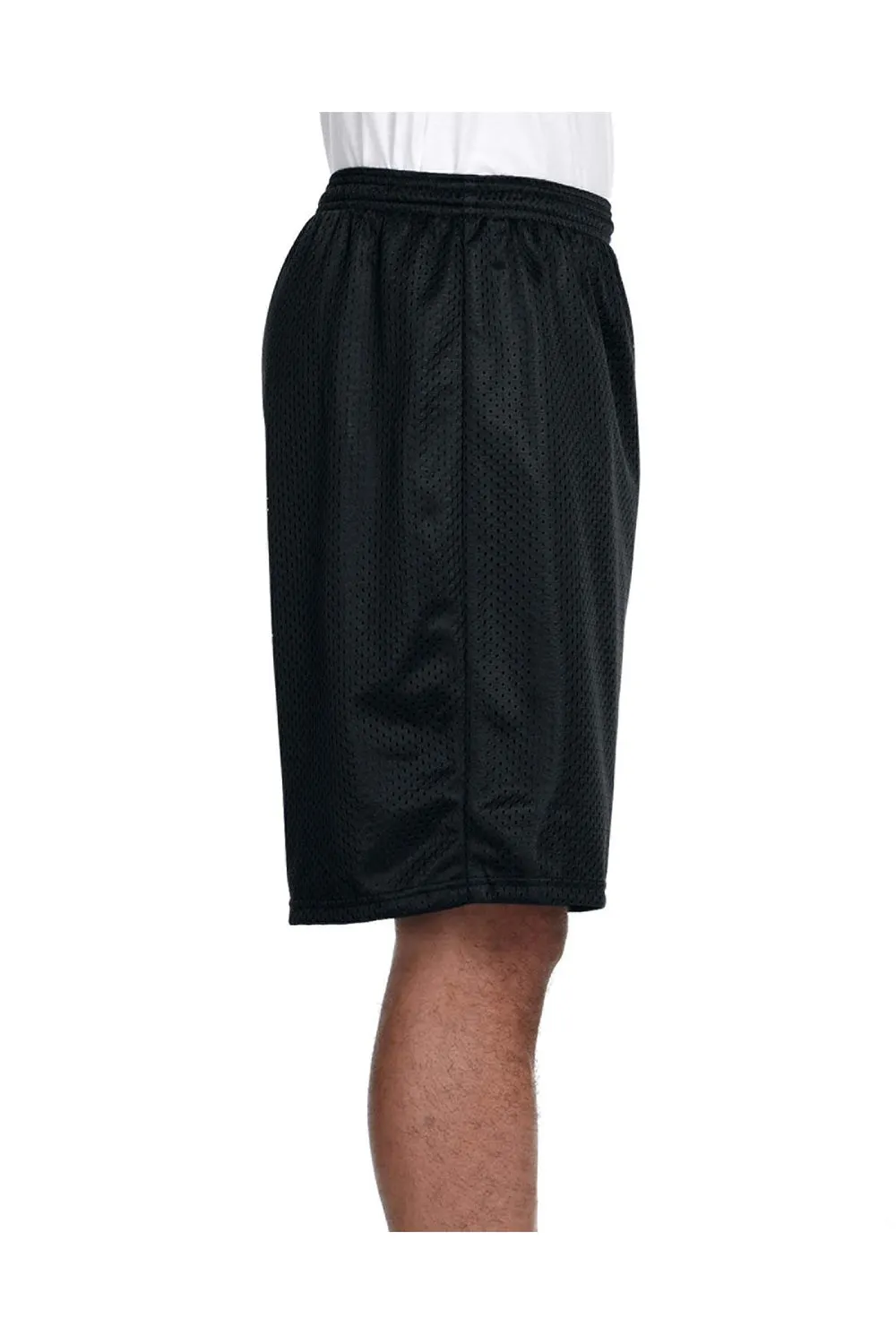 A4 Mens Moisture Wicking Tricot Mesh Shorts - Black