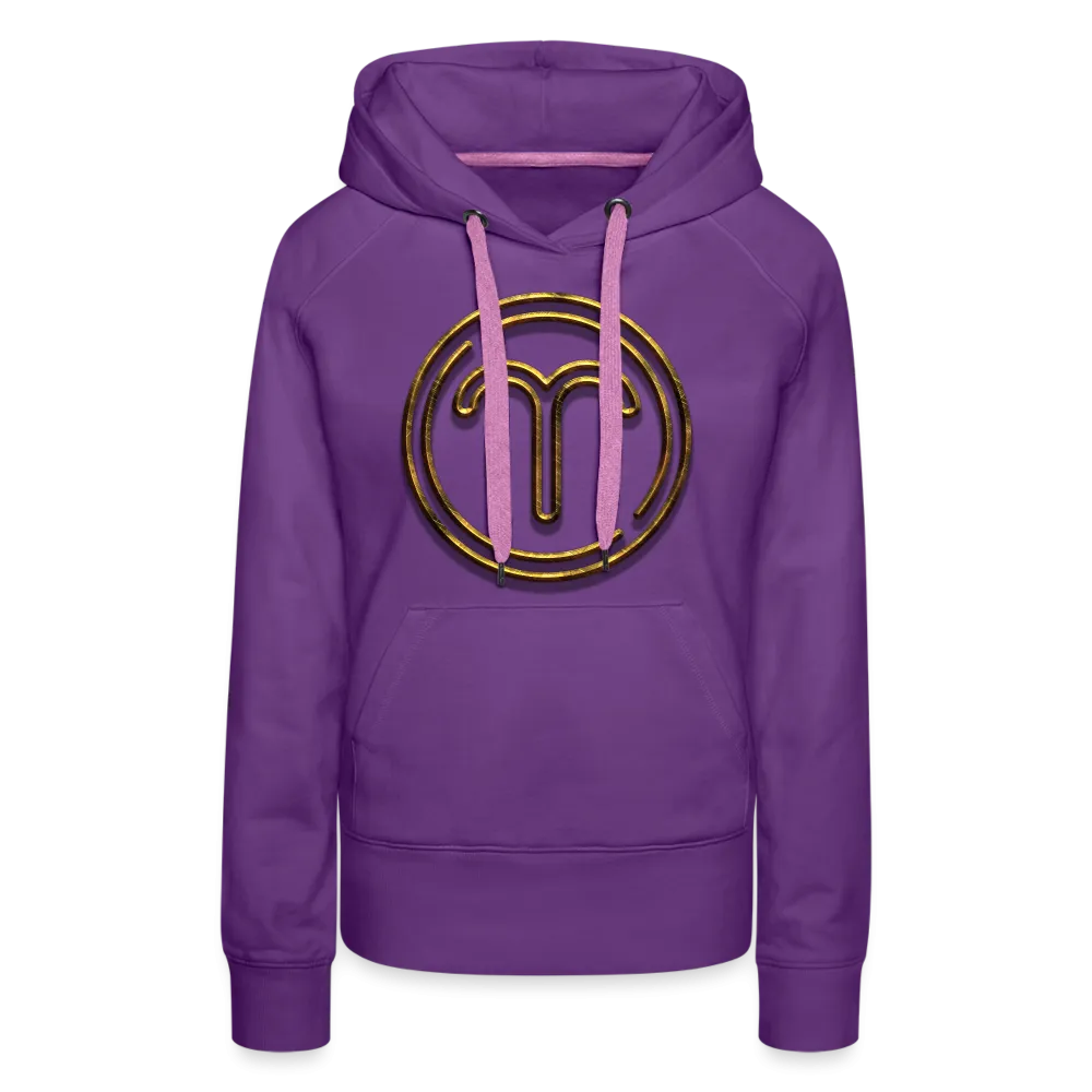 Aries 3D Gold Women’s Premium Hoodie