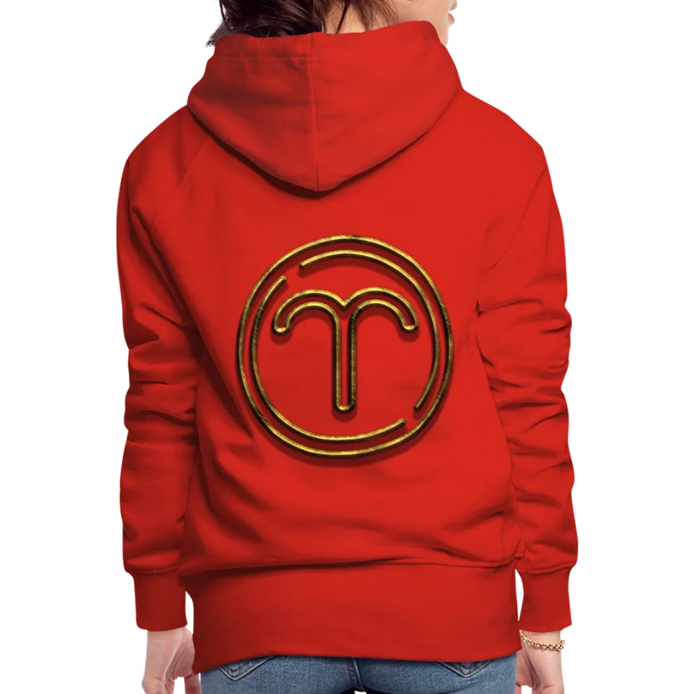 Aries 3D Gold Women’s Premium Hoodie