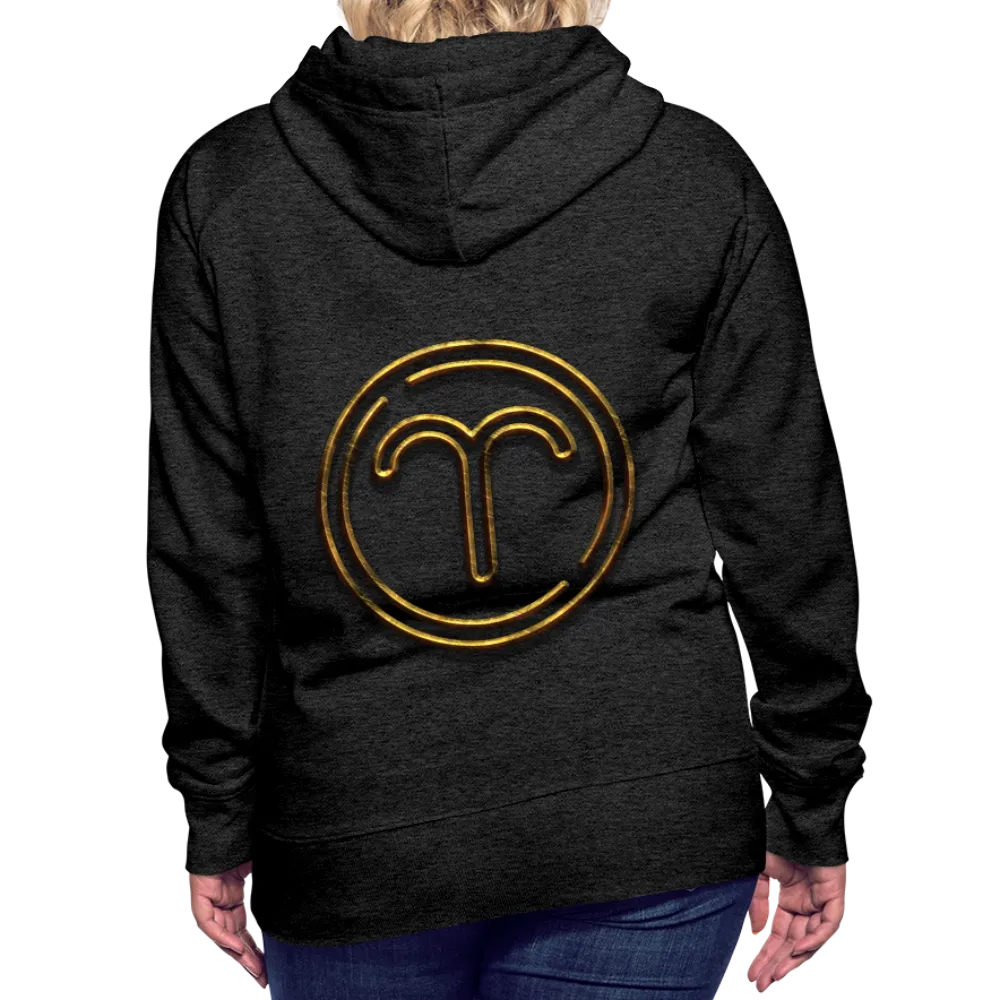 Aries 3D Gold Women’s Premium Hoodie