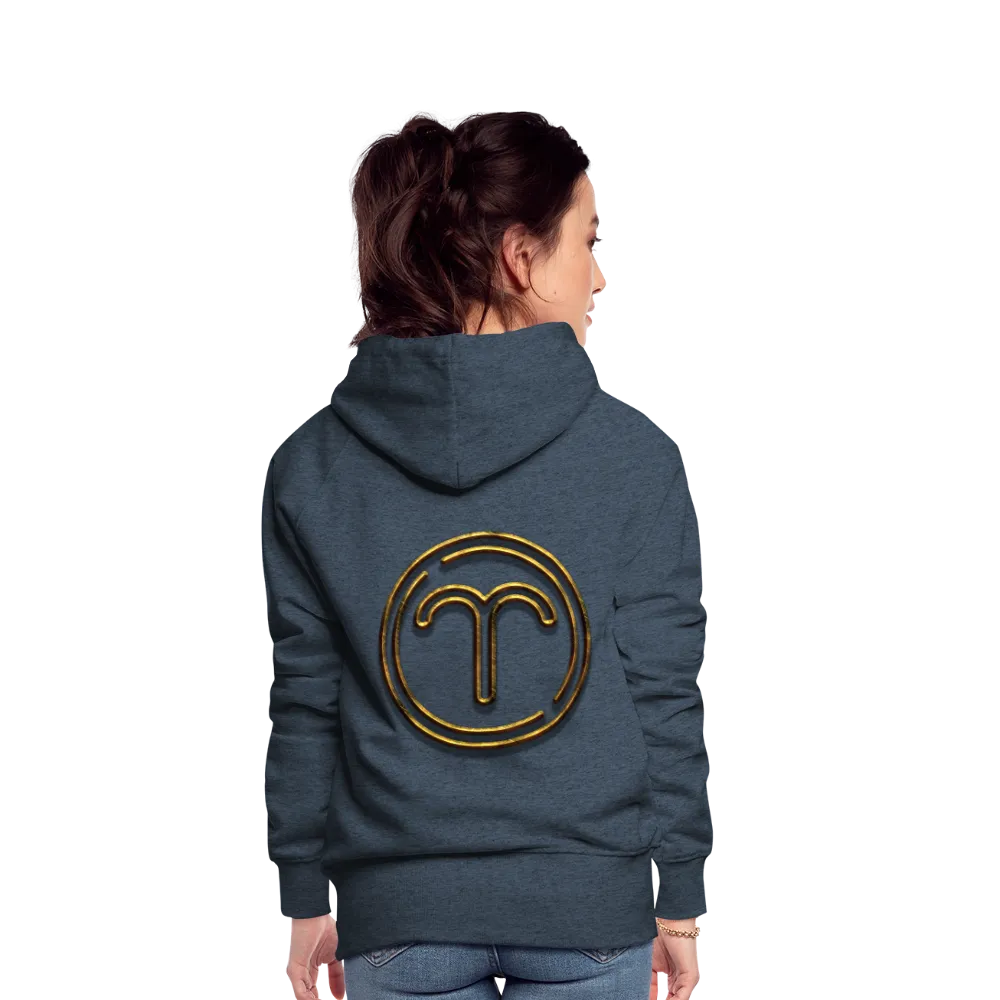 Aries 3D Gold Women’s Premium Hoodie