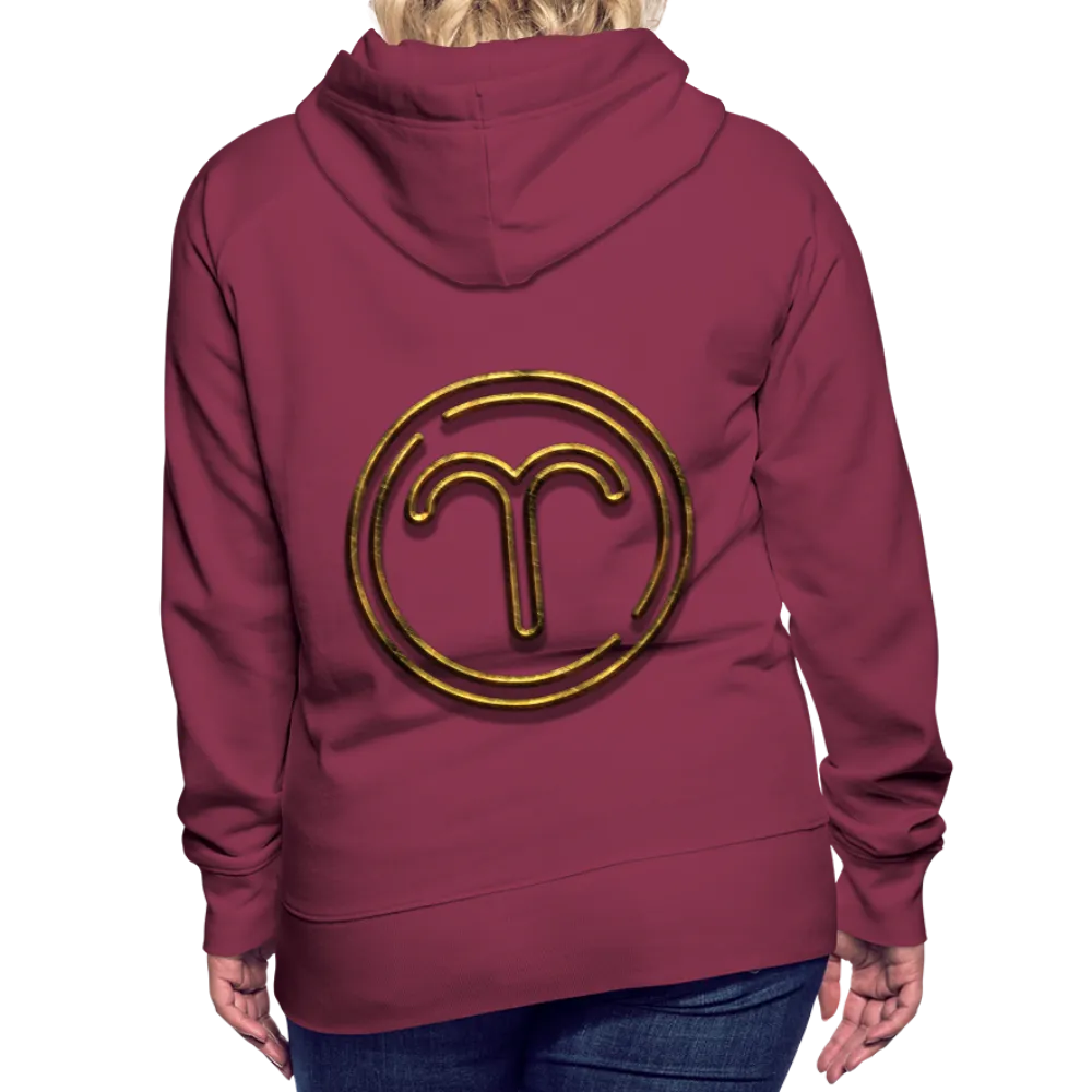 Aries 3D Gold Women’s Premium Hoodie