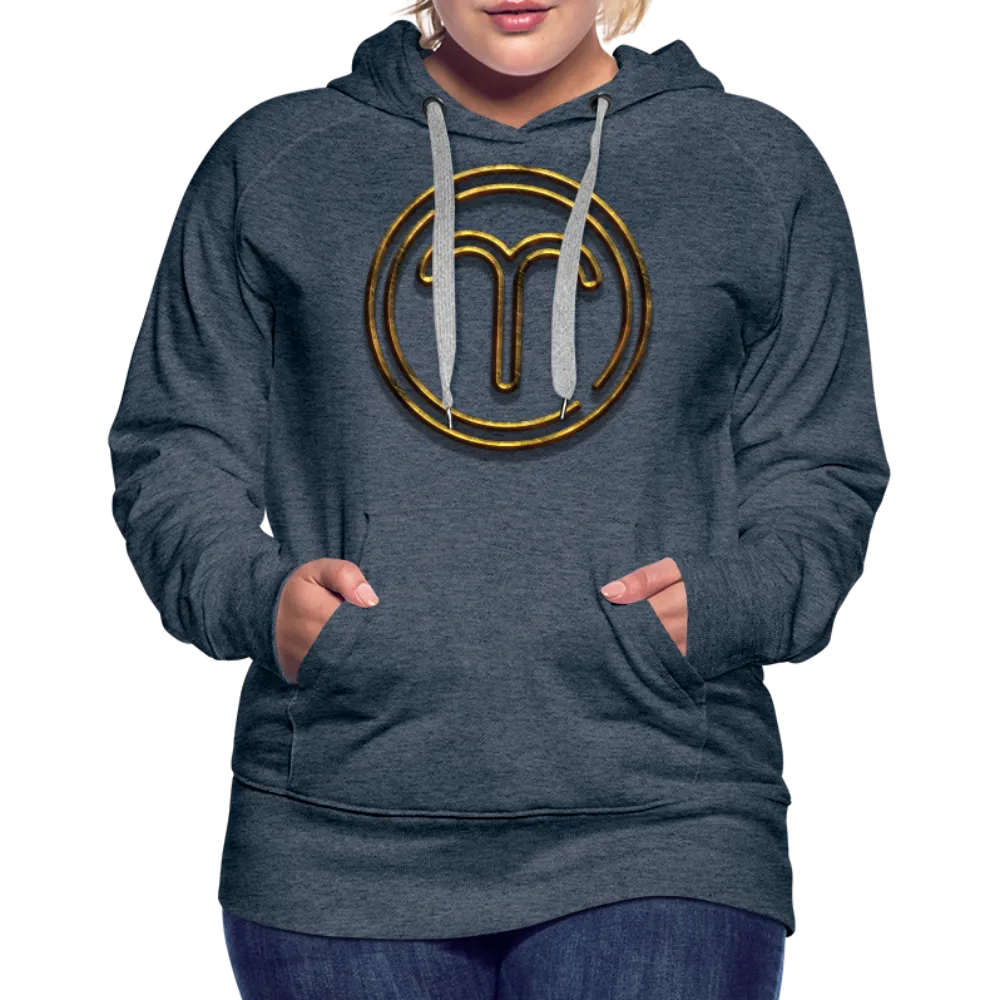 Aries 3D Gold Women’s Premium Hoodie