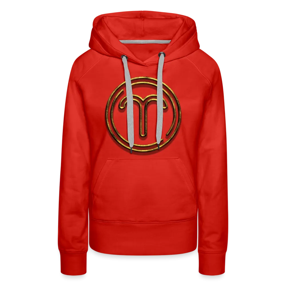 Aries 3D Gold Women’s Premium Hoodie