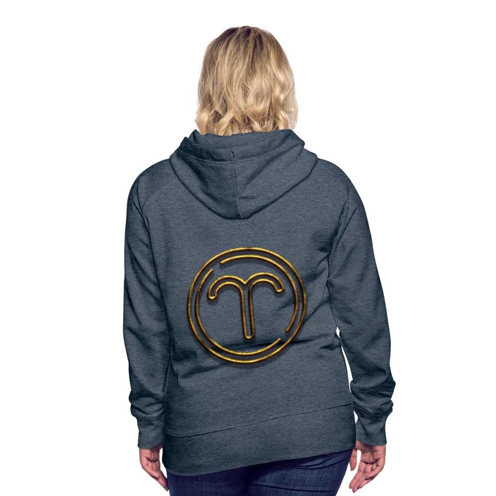 Aries 3D Gold Women’s Premium Hoodie