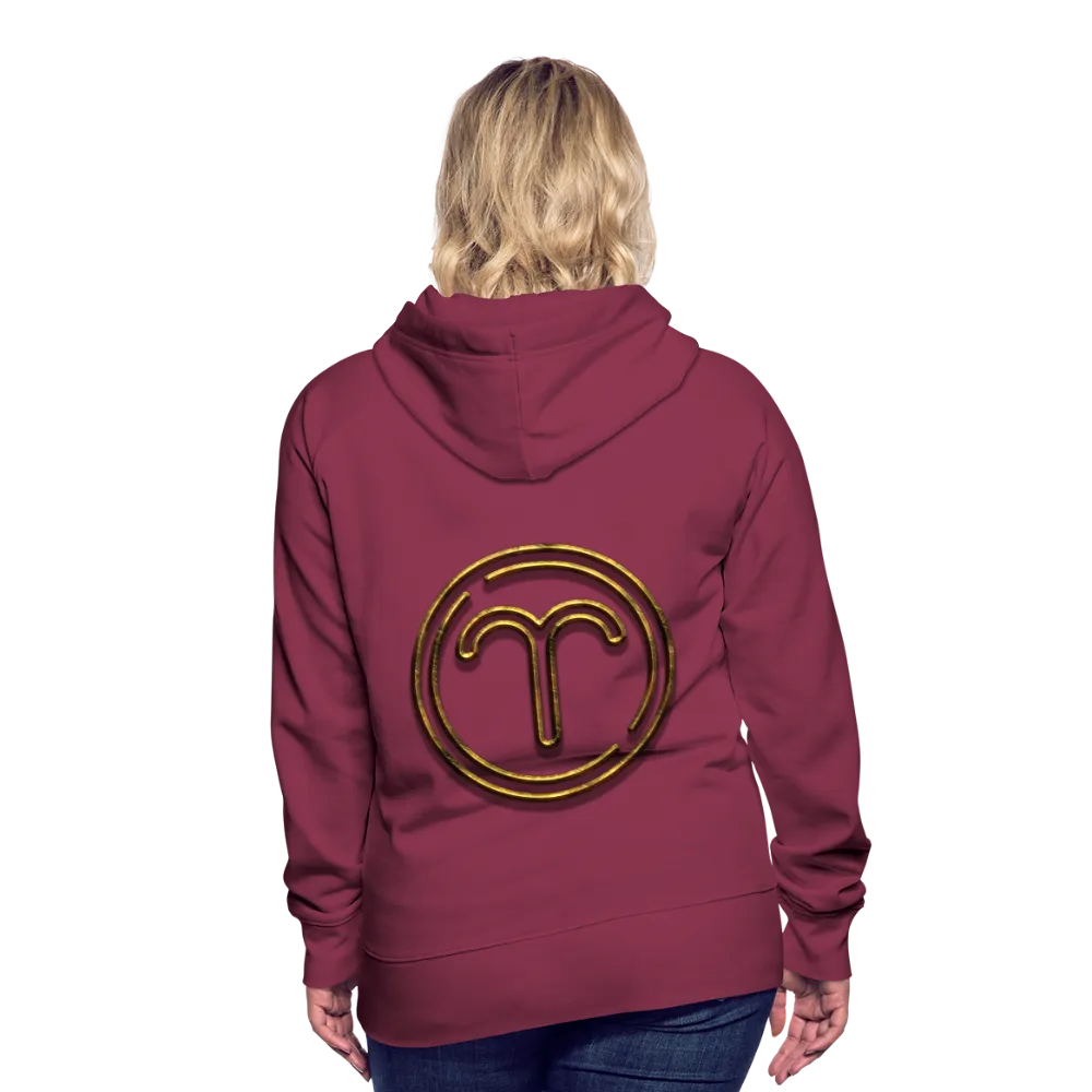 Aries 3D Gold Women’s Premium Hoodie