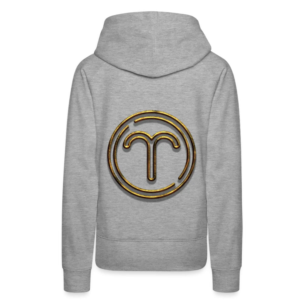 Aries 3D Gold Women’s Premium Hoodie