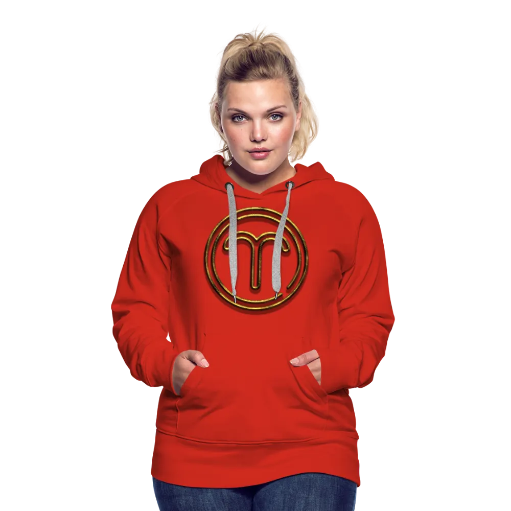 Aries 3D Gold Women’s Premium Hoodie