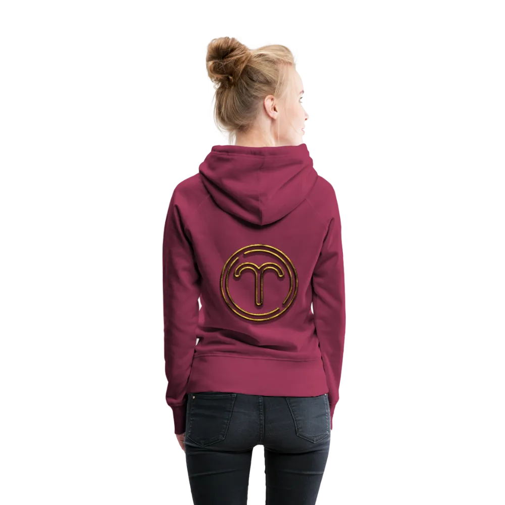 Aries 3D Gold Women’s Premium Hoodie