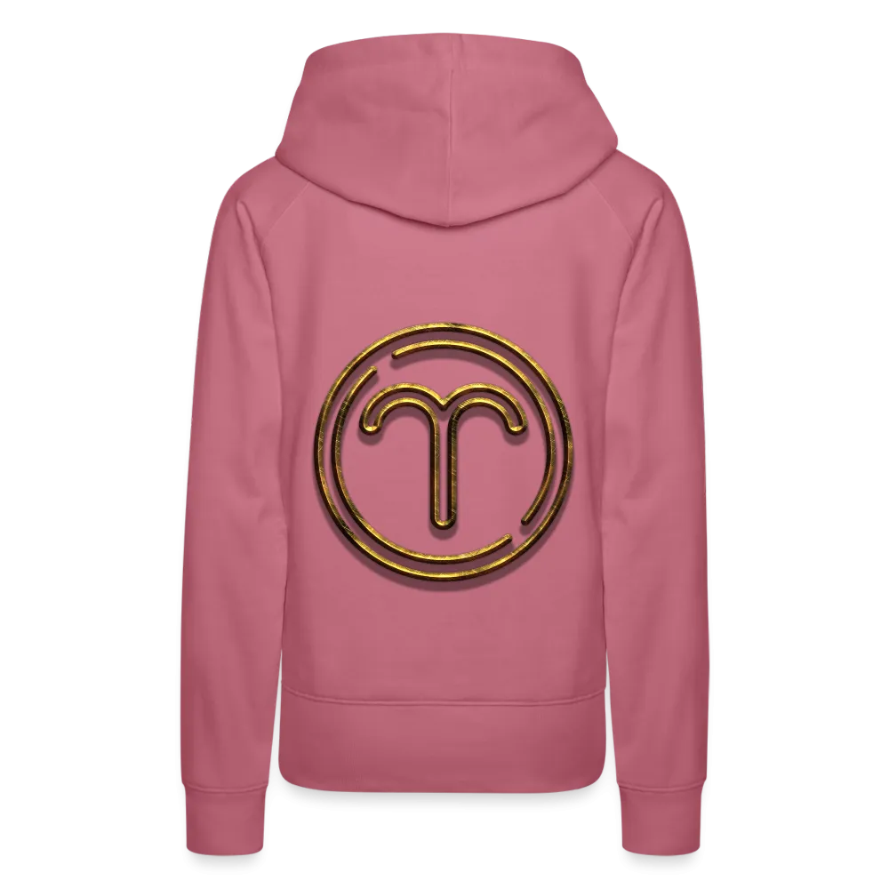 Aries 3D Gold Women’s Premium Hoodie