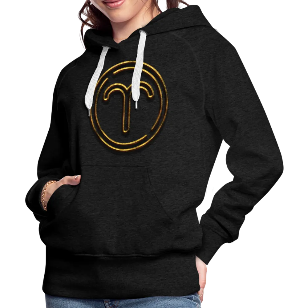 Aries 3D Gold Women’s Premium Hoodie