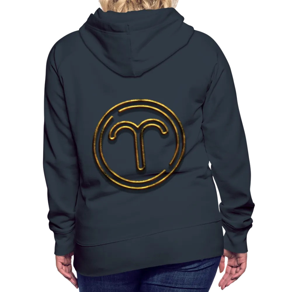 Aries 3D Gold Women’s Premium Hoodie