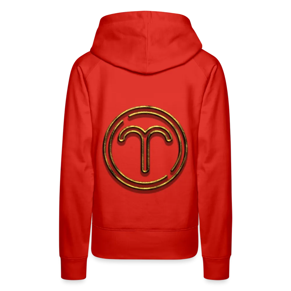 Aries 3D Gold Women’s Premium Hoodie