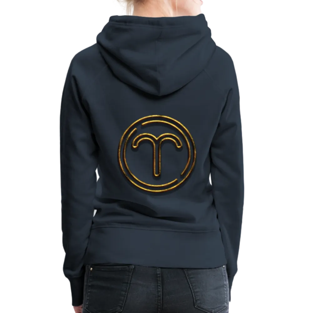 Aries 3D Gold Women’s Premium Hoodie