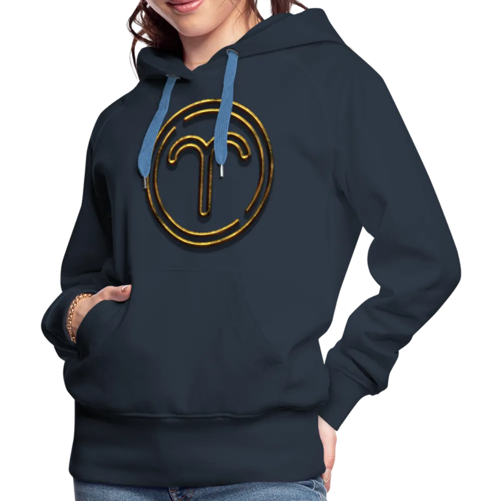 Aries 3D Gold Women’s Premium Hoodie