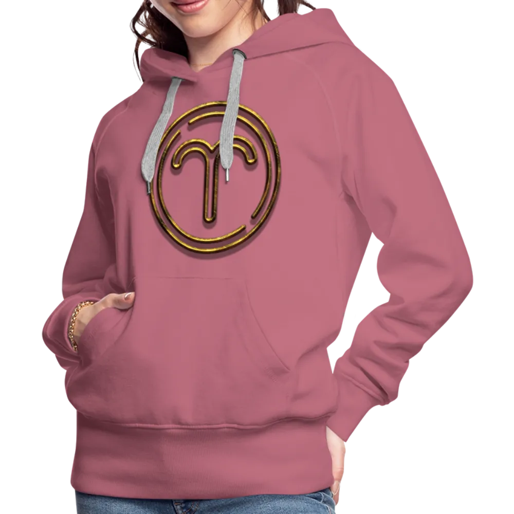 Aries 3D Gold Women’s Premium Hoodie