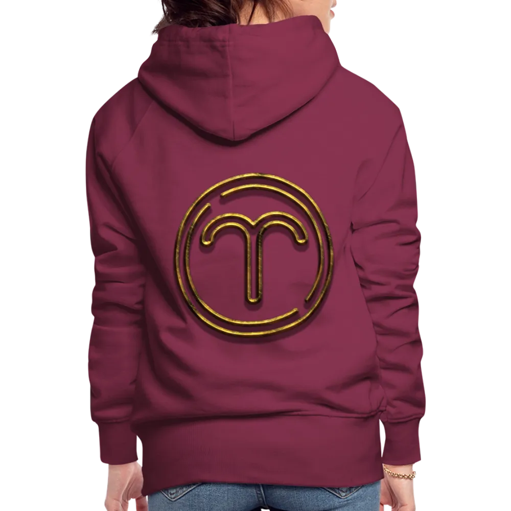 Aries 3D Gold Women’s Premium Hoodie