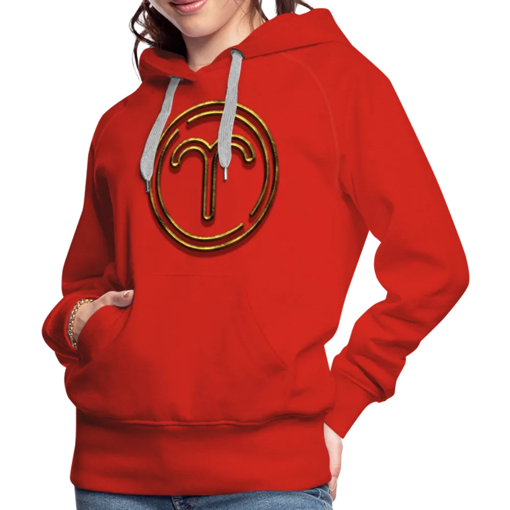 Aries 3D Gold Women’s Premium Hoodie