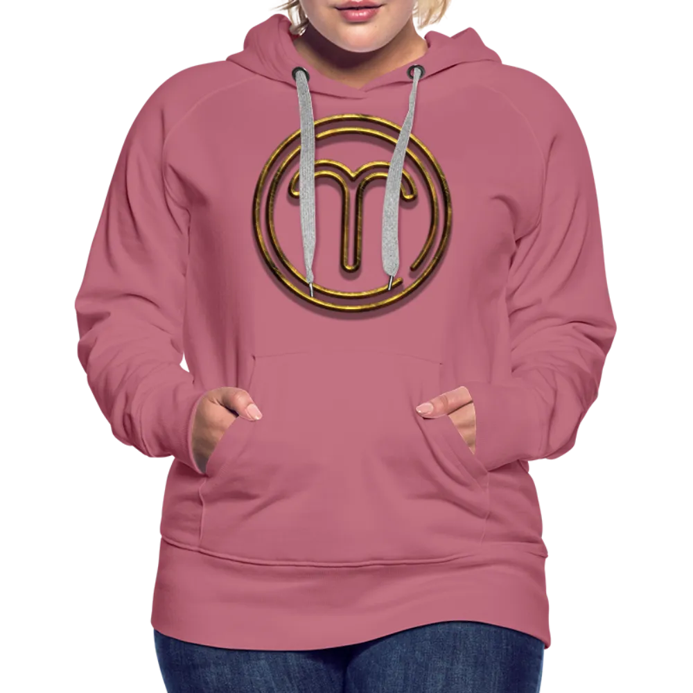 Aries 3D Gold Women’s Premium Hoodie