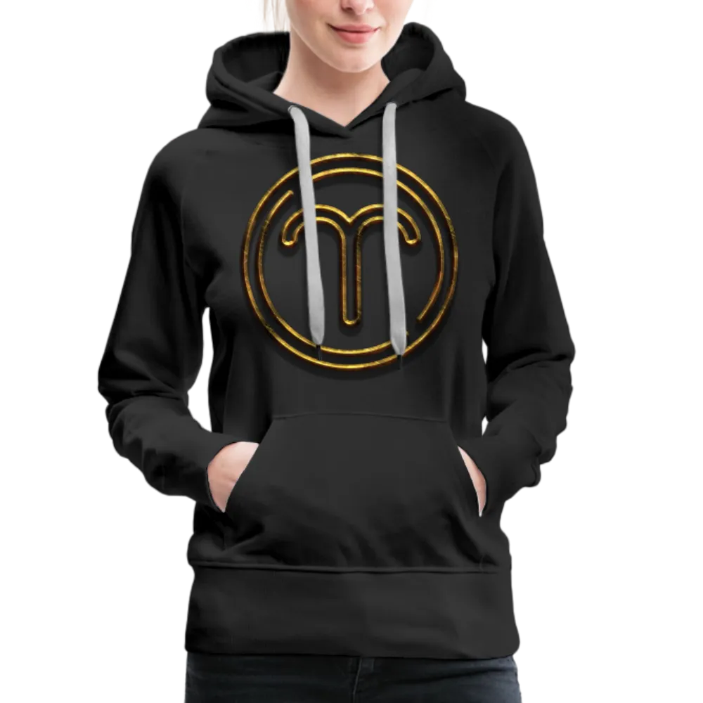 Aries 3D Gold Women’s Premium Hoodie