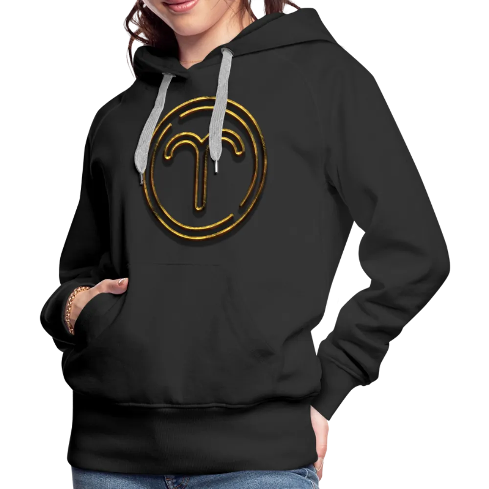 Aries 3D Gold Women’s Premium Hoodie