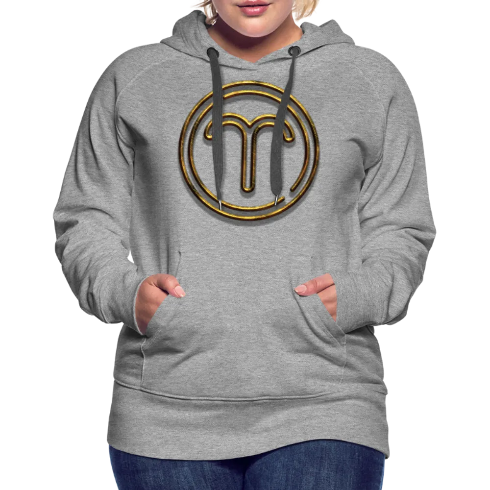 Aries 3D Gold Women’s Premium Hoodie