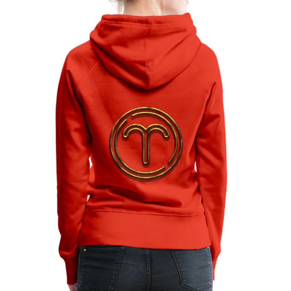 Aries 3D Gold Women’s Premium Hoodie