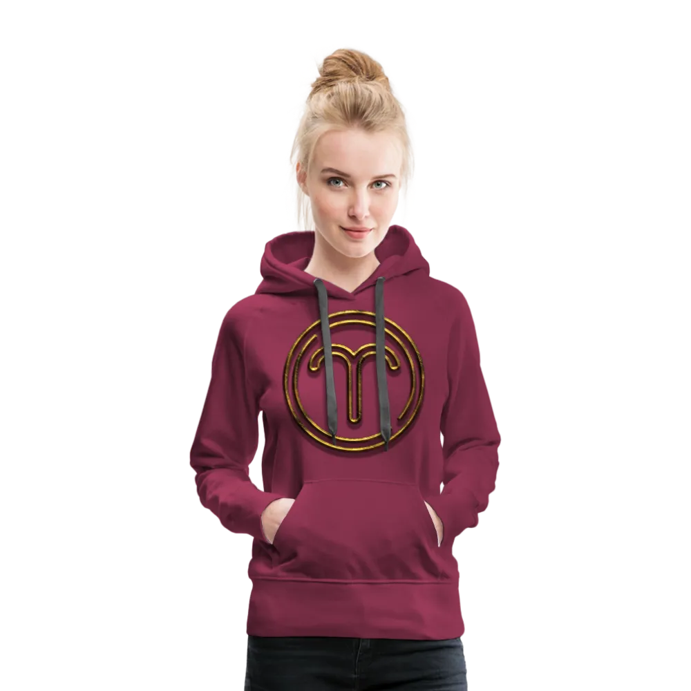 Aries 3D Gold Women’s Premium Hoodie