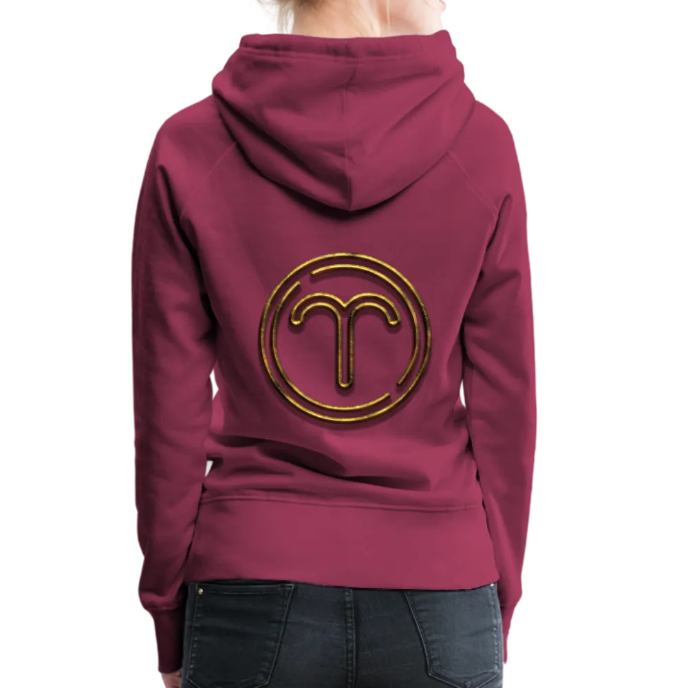 Aries 3D Gold Women’s Premium Hoodie