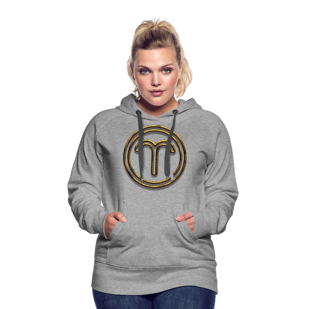 Aries 3D Gold Women’s Premium Hoodie