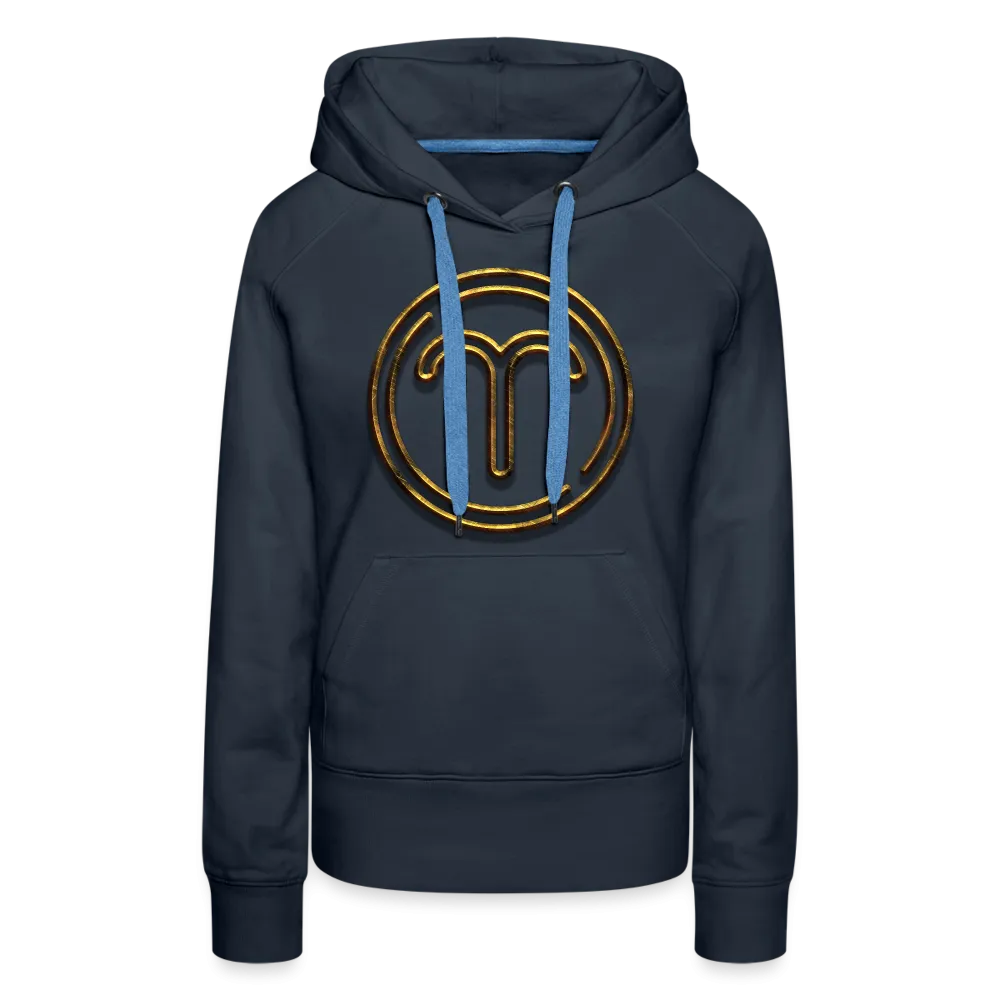 Aries 3D Gold Women’s Premium Hoodie