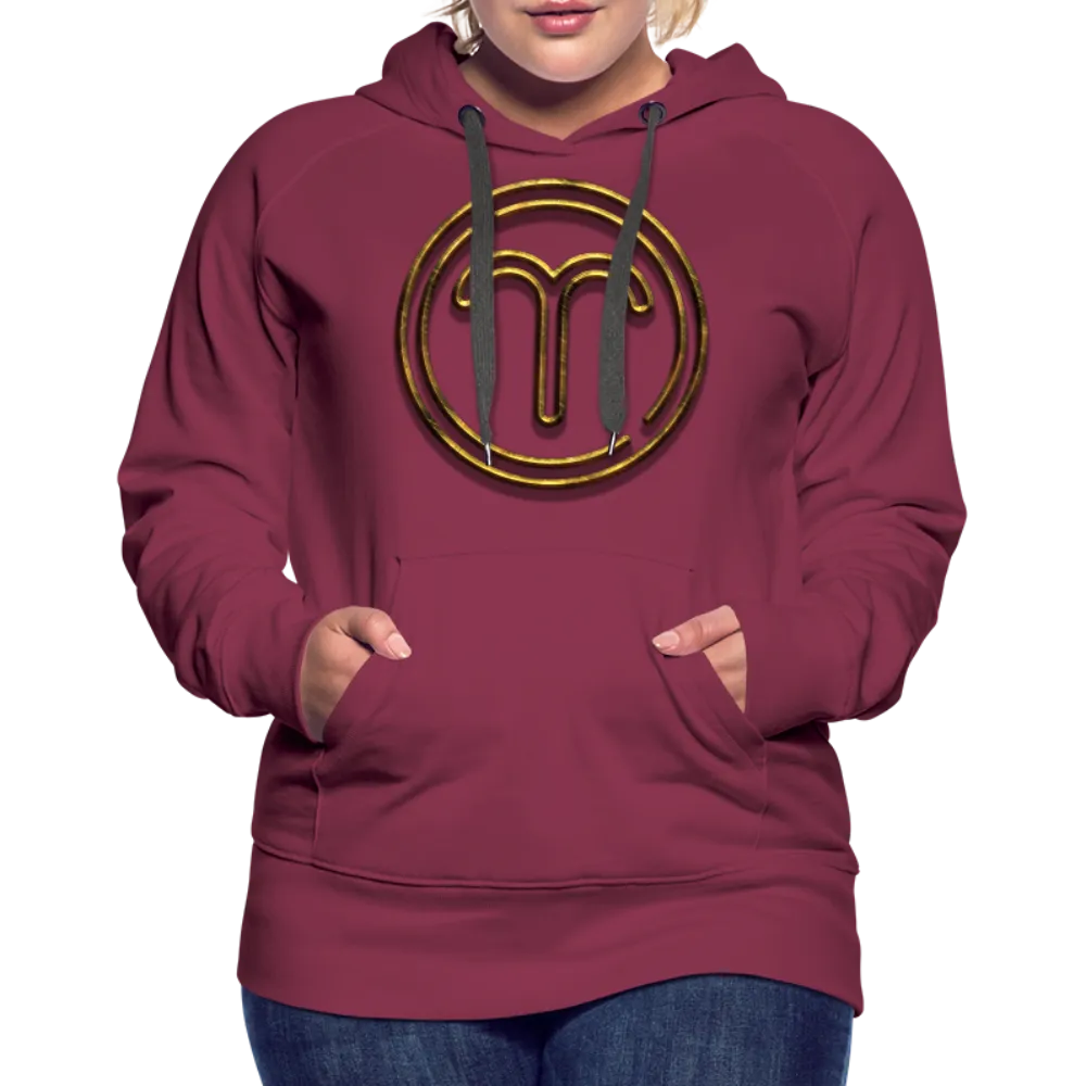 Aries 3D Gold Women’s Premium Hoodie