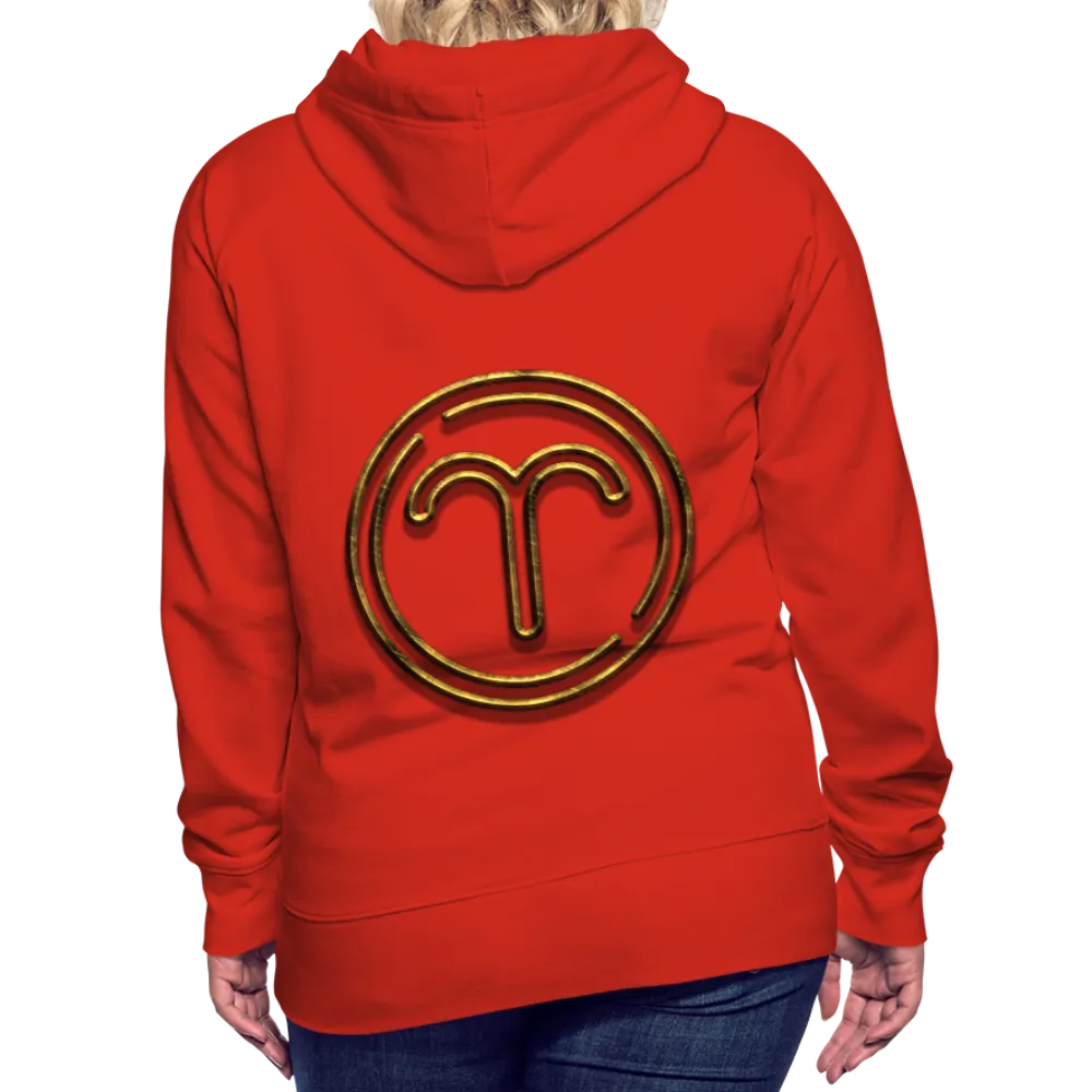 Aries 3D Gold Women’s Premium Hoodie