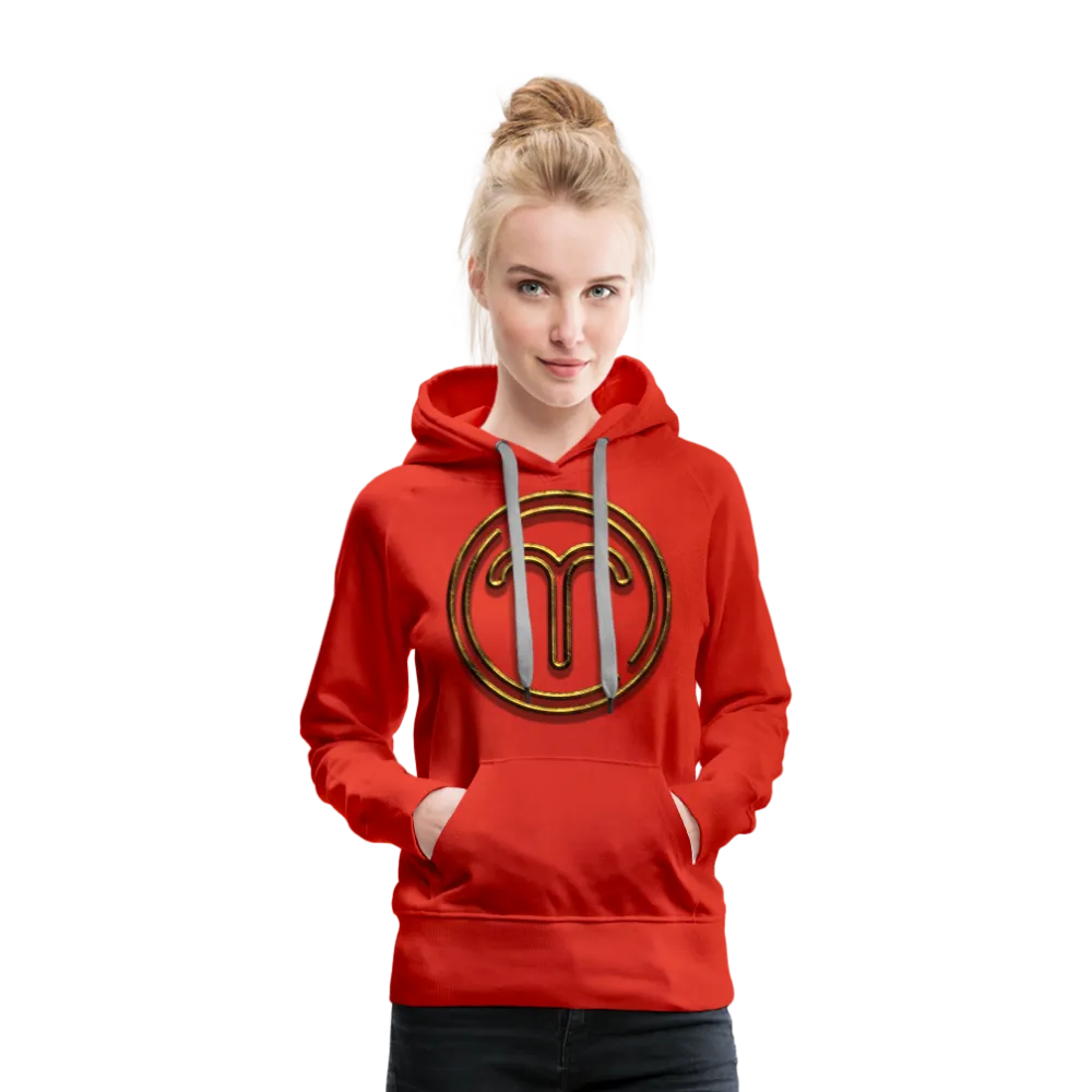 Aries 3D Gold Women’s Premium Hoodie