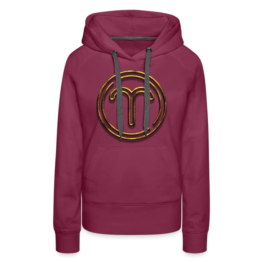 Aries 3D Gold Women’s Premium Hoodie