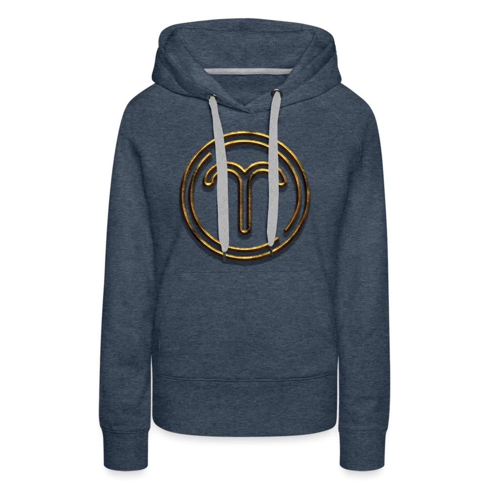 Aries 3D Gold Women’s Premium Hoodie