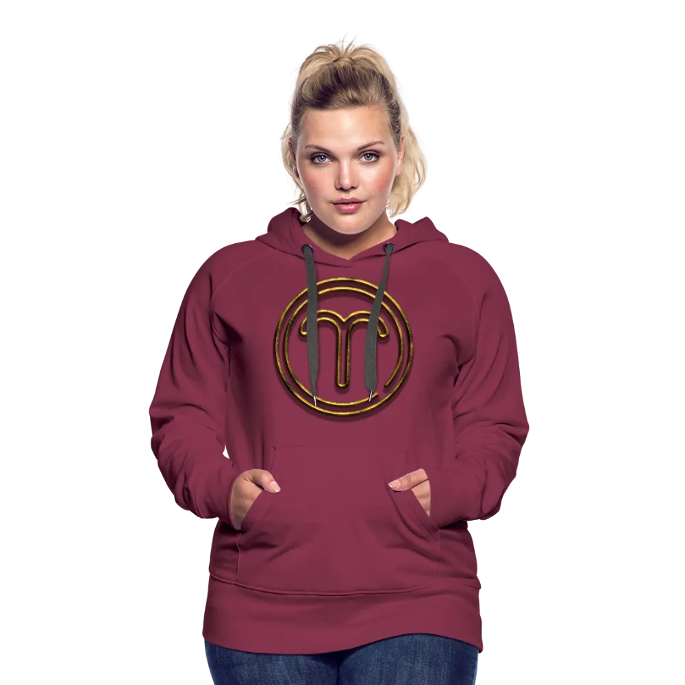 Aries 3D Gold Women’s Premium Hoodie