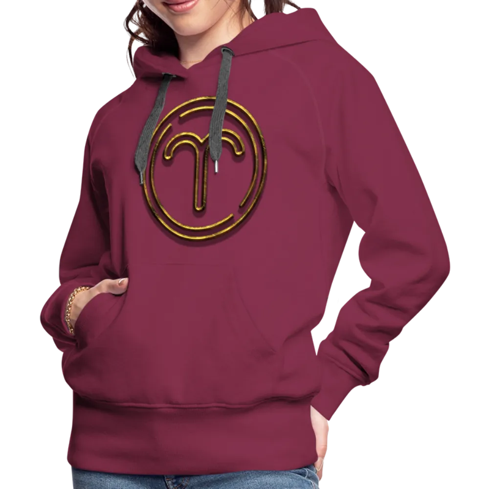 Aries 3D Gold Women’s Premium Hoodie