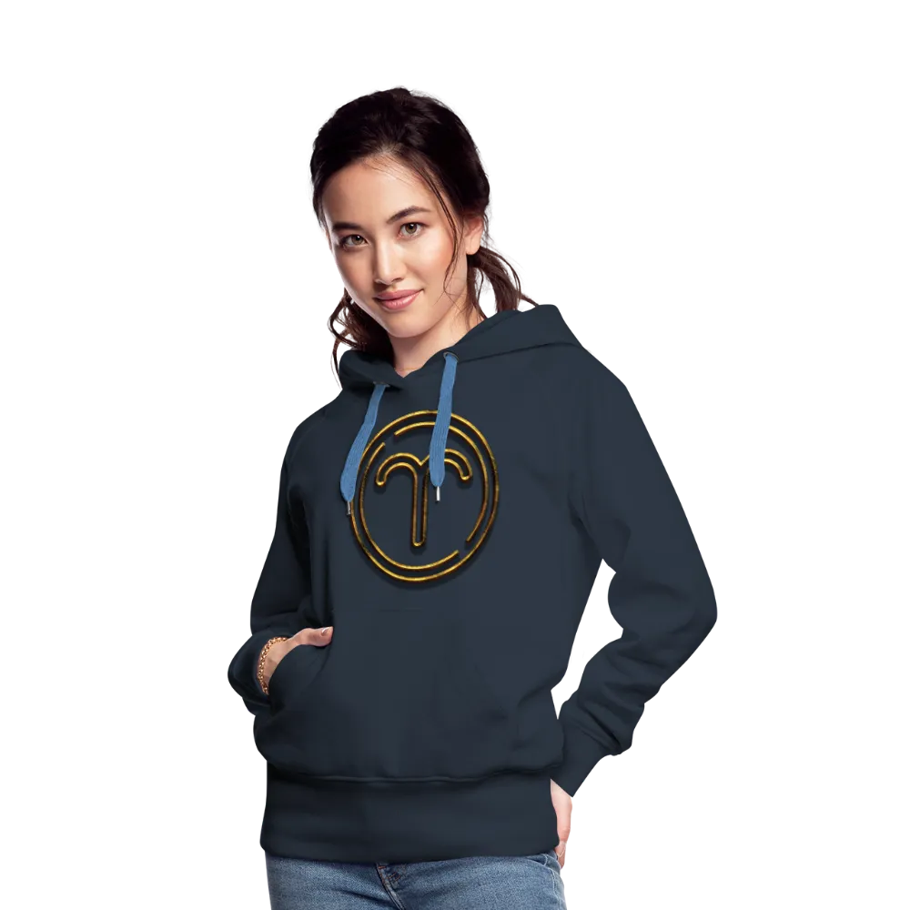 Aries 3D Gold Women’s Premium Hoodie