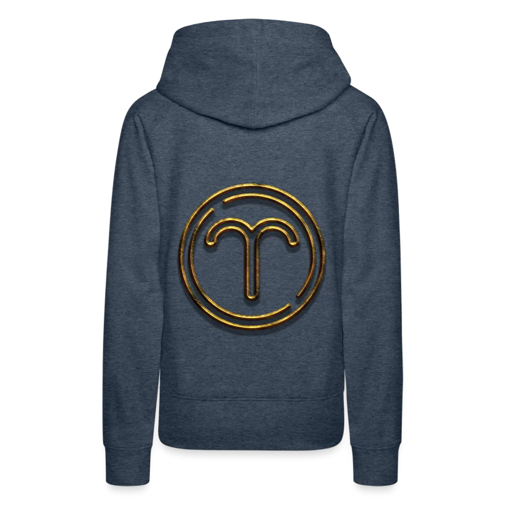 Aries 3D Gold Women’s Premium Hoodie