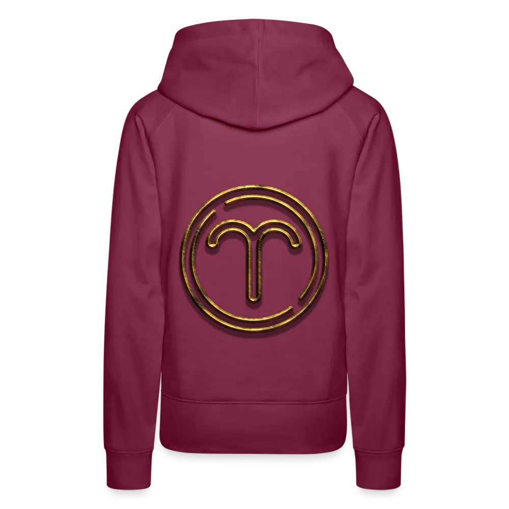 Aries 3D Gold Women’s Premium Hoodie