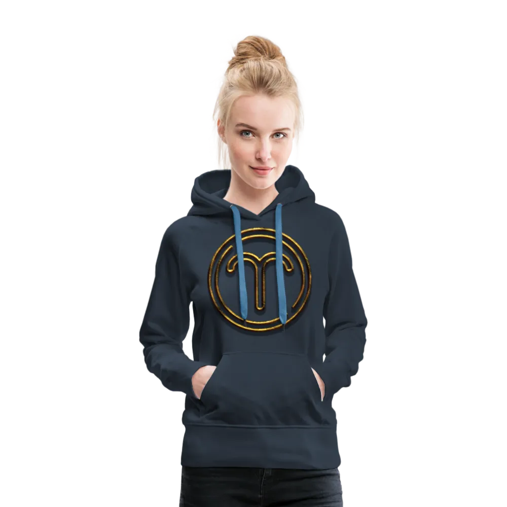 Aries 3D Gold Women’s Premium Hoodie