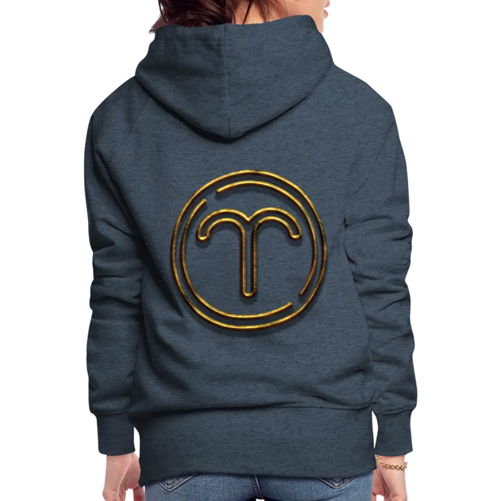 Aries 3D Gold Women’s Premium Hoodie