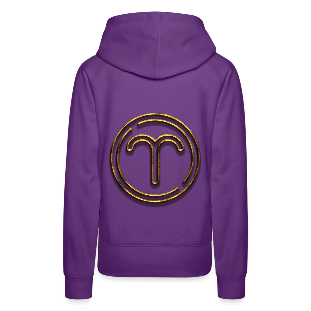 Aries 3D Gold Women’s Premium Hoodie