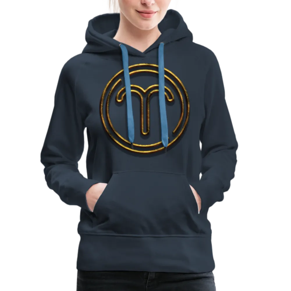 Aries 3D Gold Women’s Premium Hoodie