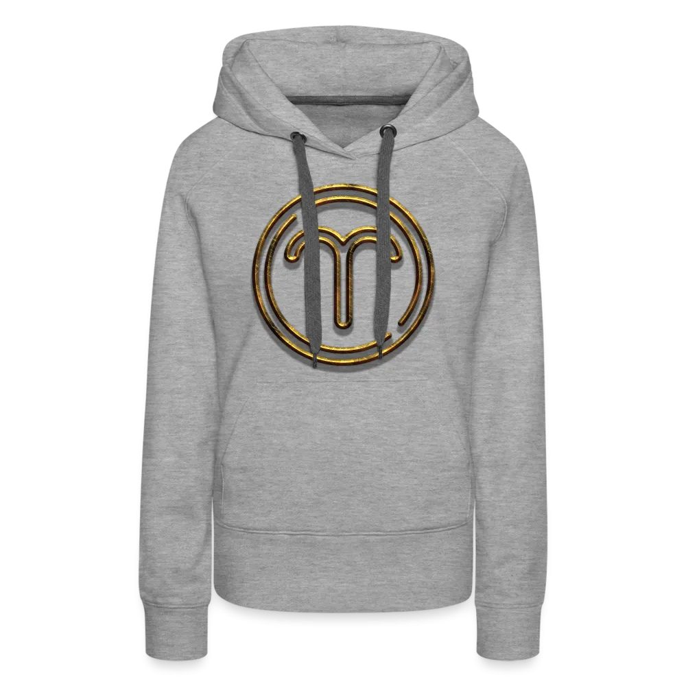 Aries 3D Gold Women’s Premium Hoodie