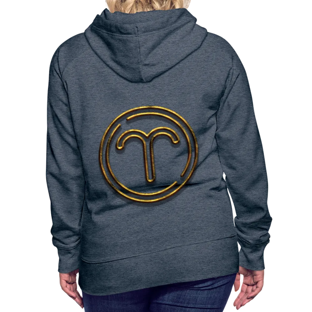 Aries 3D Gold Women’s Premium Hoodie